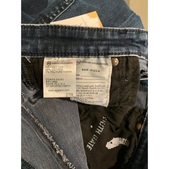 Adriano Goldschmied Dark Wash Blue Zip-Up Legging Ankle Skinny Jeans, Size 27 - Picture 6 of 7